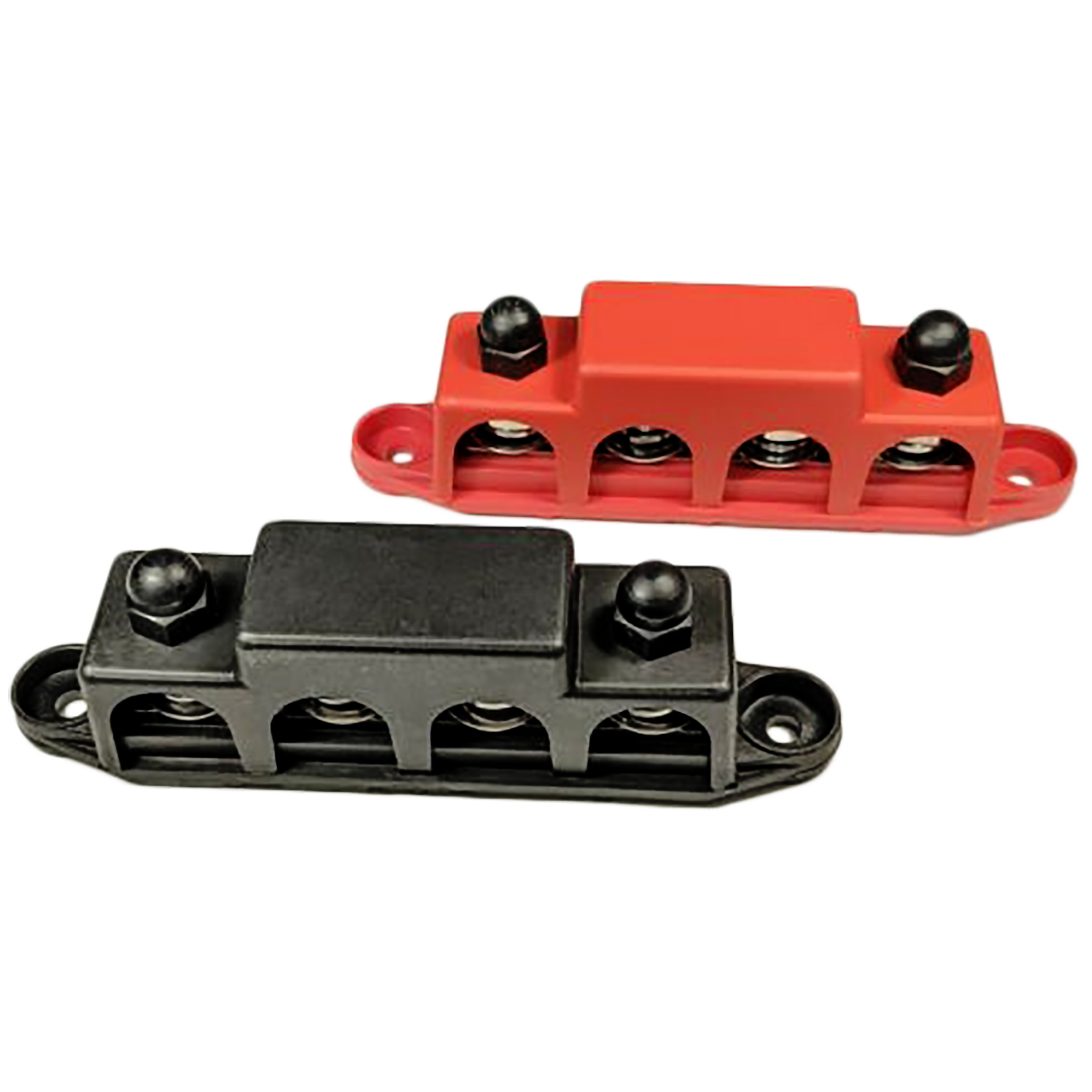 4 Post Busbar Bus Bar Power Distribution 12V 250A 3/8 in. Red and