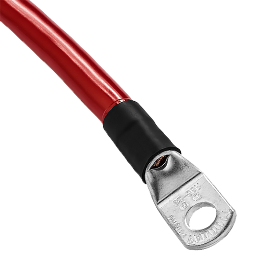 4 AWG Copper Battery Cable - 3/8 Red - 48 in.